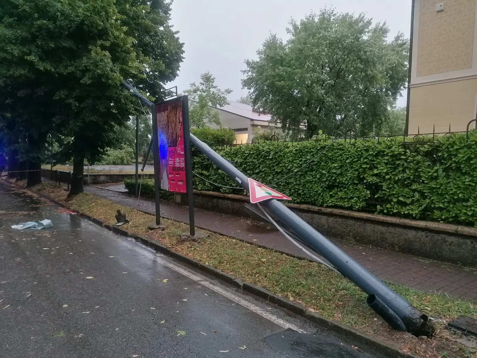 I danni in via Zanardelli a Palazzolo