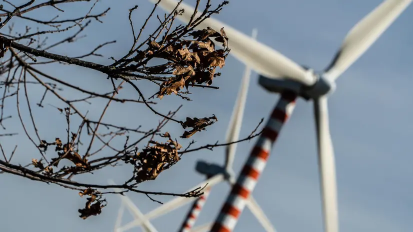 Energia: parco eolico di Durazzano in provincia di Benevento. Napoli 18 Febbraio 2021. ANSA/CESARE ABBATE