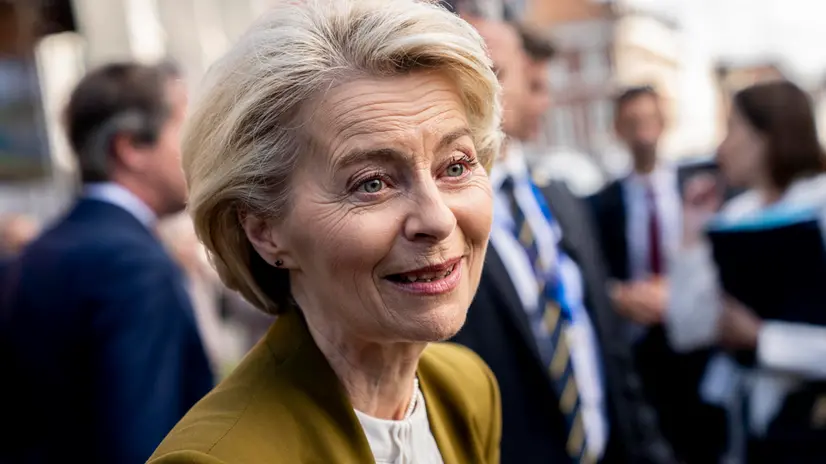 epa12213726 European Commission President Ursula von der Leyen during a walk in the Town Hall Garden in Aarhus, Denmark, 03 July 2025, on the day of the official opening ceremony of the Danish EU Council Presidency 2025. EPA/IDA MARIE ODGAARD DENMARK OUT
