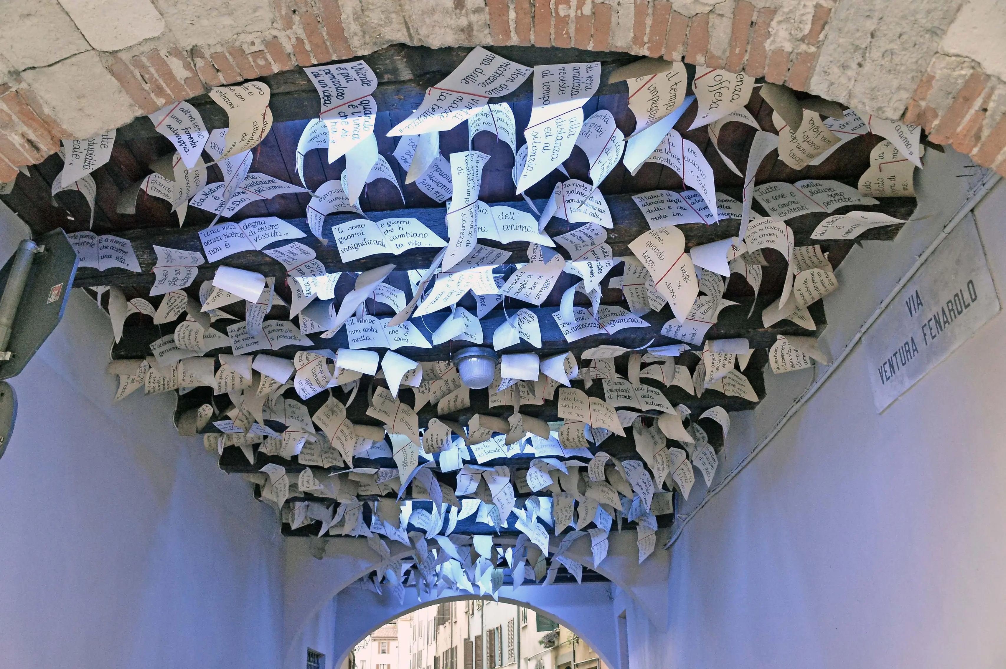 brescia cronaca   redazione cronaca    via fenarolo inaugurazione restauro installazione antonio de martino     nella foto   04-10-2018   pierre putelli   new eden group