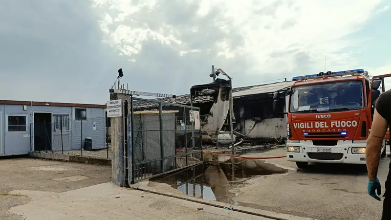 Incendio in un allevamento di Isorella