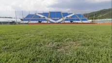 Le attuali condizioni dello stadio Rigamonti