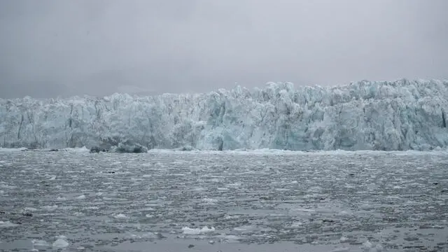 Il fronte del ghiacciao del Borebren con numerosi Iceberg in mare - Foto Ansa © www.giornaledibrescia.it