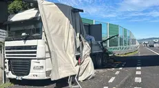 L'incidente in A4, all'altezza di Palazzolo