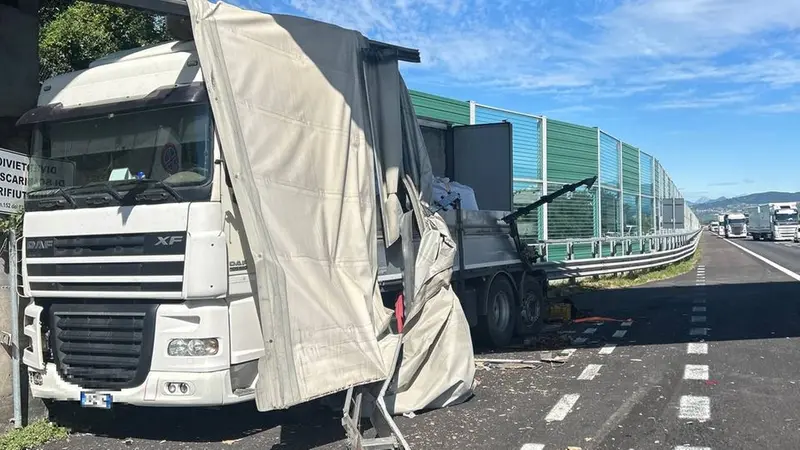 L'incidente in A4, all'altezza di Palazzolo