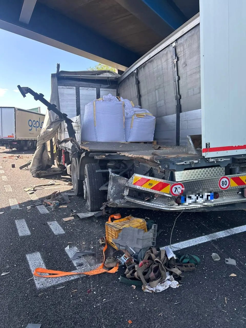 L'incidente in A4, all'altezza di Palazzolo