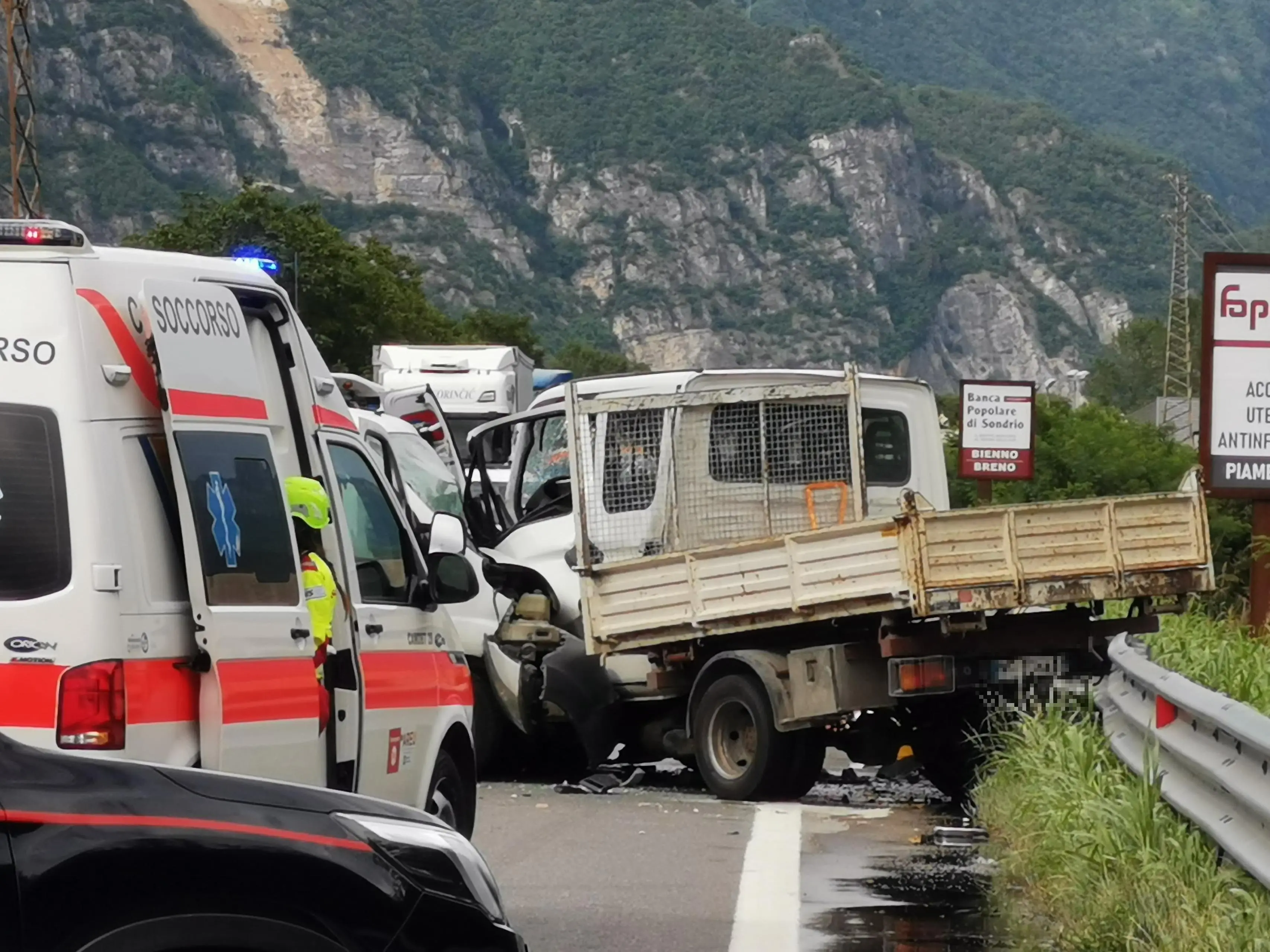 Grave incidente a Esine lungo la Ss 42