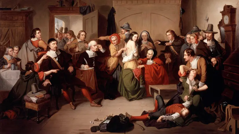Examination of a witch, dipinto di Tompkins Matteson