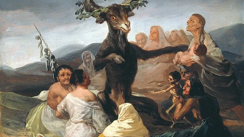 Un dettaglio del «Sabba delle streghe» di Francisco Goya