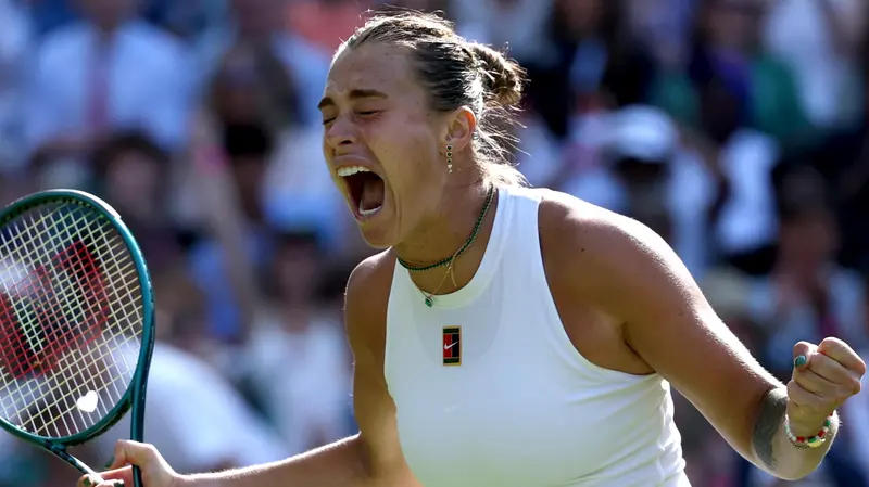 L'urlo di gioia di Aryna Sabalenka - Foto Epa © www.giornaledibrescia.it