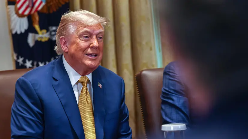 epa12225103 US President Donald J Trump participates in a cabinet meeting in the Cabinet Room of the White House in Washington, DC, USA, 08 July 2025. EPA/AARON SCHWARTZ / POOL