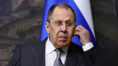 epa12214844 Russian Foreign Minister Sergei Lavrov attends a joint press conference with Saudi Arabia's foreign minister following their meeting in Moscow, Russia, 04 July 2025. EPA/EVGENIA NOVOZHENINA / POOL