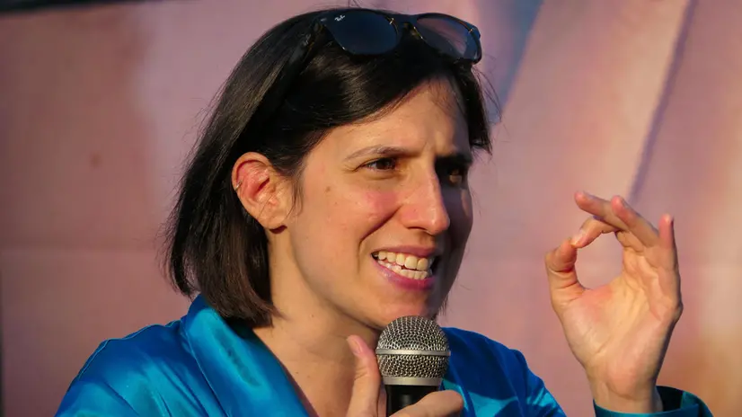 La segretaria del Pd Elly Schlein alla presentazione della proposta di legge popolare per un servizio di assistenza psicologica primaria a Roma, del Pd del Lazio, 1 luglio 2025. ANSA/Ufficio stampa Campidoglio