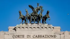 Veduta esterna del palazzo della Corte Suprema di Cassazione. Oggi le Sezioni Unite penali della Cassazione esaminano il tema relativo al saluto romano effettuato nel corso di una manifestazione pubblica, Roma, 18 Gennaio 2024. ANSA/GIUSEPPE LAMI