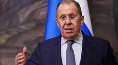 epa12198643 Russian Foreign Minister Sergei Lavrov speaks during a joint press conference with Laos' minister of foreign affairs following their meeting in Moscow, Russia, 26 June 2025. EPA/ALEXANDER ZEMLIANICHENKO / POOL
