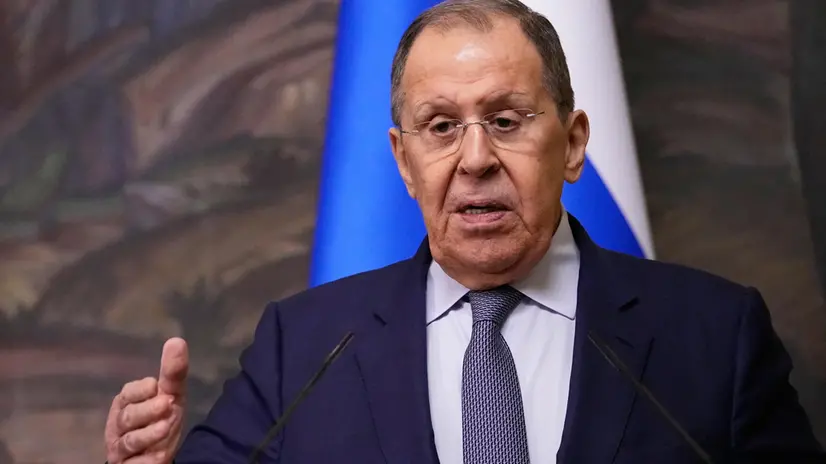 epa12198643 Russian Foreign Minister Sergei Lavrov speaks during a joint press conference with Laos' minister of foreign affairs following their meeting in Moscow, Russia, 26 June 2025. EPA/ALEXANDER ZEMLIANICHENKO / POOL