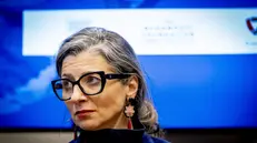 epa11890928 Francesca Albanese, United Nations Special Rapporteur on the Occupied Palestinian Territories, addresses a meeting at The Hague Humanity Hub in The Hague, Netherlands, 12 February 2025. Albanese was also scheduled to speak to members of parliament, despite the Dutch foreign minister and some other MPs refusing to meet with her. EPA/ROBIN UTRECHT