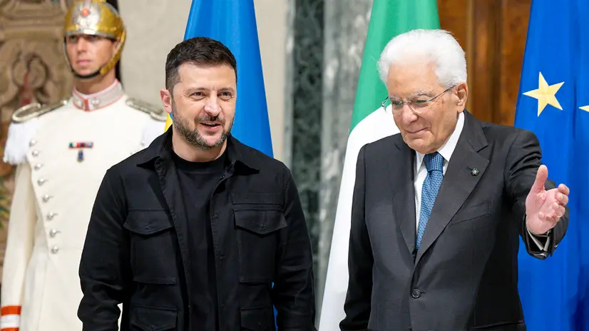Roma - Il Presidente Sergio Mattarella con il Presidente d’Ucraina, S.E. il Signor Volodymyr Zelenskyy, oggi 9 luglio 2025 (Foto di Paolo Giandotti - Ufficio per la Stampa e la Comunicazione della Presidenza della Repubblica)