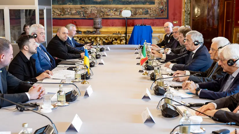 Roma - Il Presidente Sergio Mattarella nel corso dei colloqui con il Presidente d’Ucraina, S.E. il Signor Volodymyr Zelenskyy, oggi 9 luglio 2025 (Foto di Paolo Giandotti - Ufficio per la Stampa e la Comunicazione della Presidenza della Repubblica)