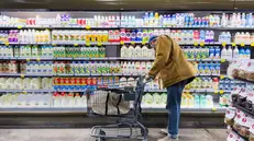 epa11152711 A man shops for dairy products for sale at a Whole Foods grocery store in Bethesda, Maryland, USA, 14 February 2024. Despite cooling inflation, food prices rose by another 0.4 percent in January 2024, according to the latest report from Consumer Price Index (CPI). EPA/JIM LO SCALZO