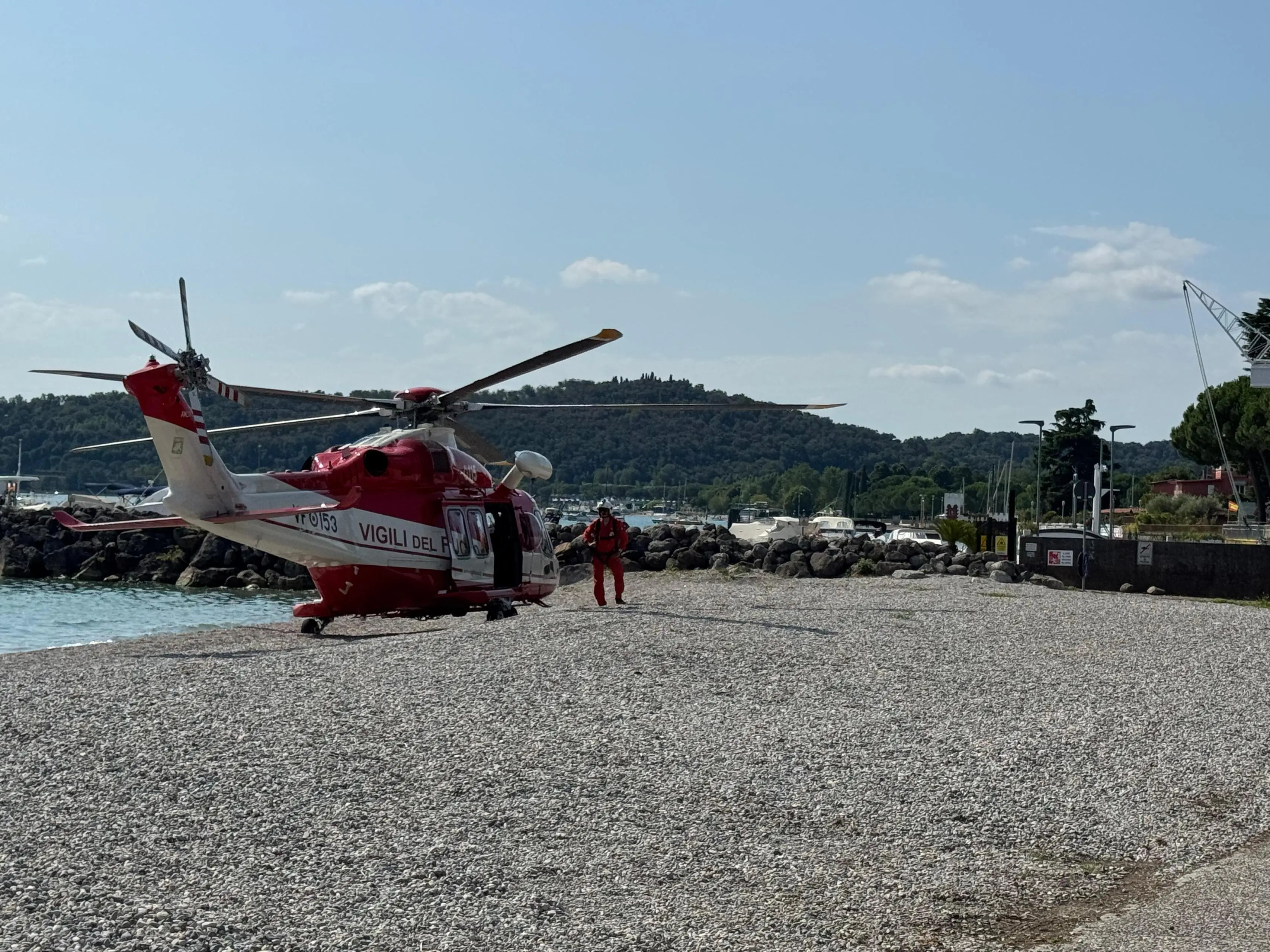 La zona di Padenghe dove è morto un uomo che stava lavorando in un cantiere