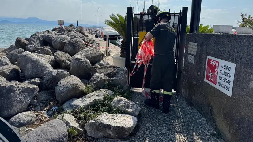 La zona di Padenghe dove è morto un uomo che stava lavorando in un cantiere