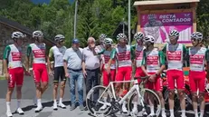 Il team di Contador e Basso si allena sulla storica salita «Recta Contador»