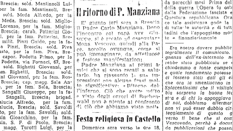 La pagina del 13 luglio 1945