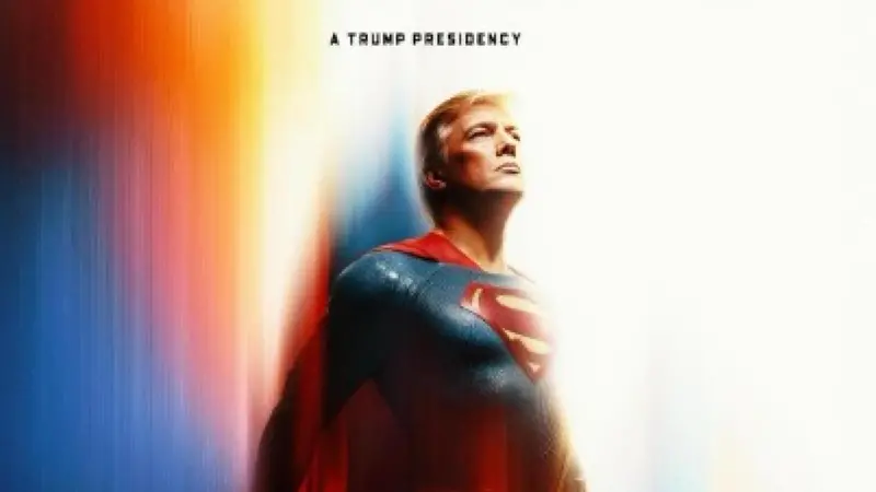 La Casa Bianca posta una foto di Trump vestito da Superman