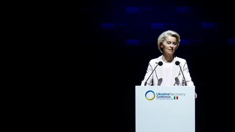 European Commission President Ursula von der Leyen during the meeting Ukraine Recovery Conference URC 2025, in Rome, Italy, 10 July 2025. ANSA/ANGELO CARCONI