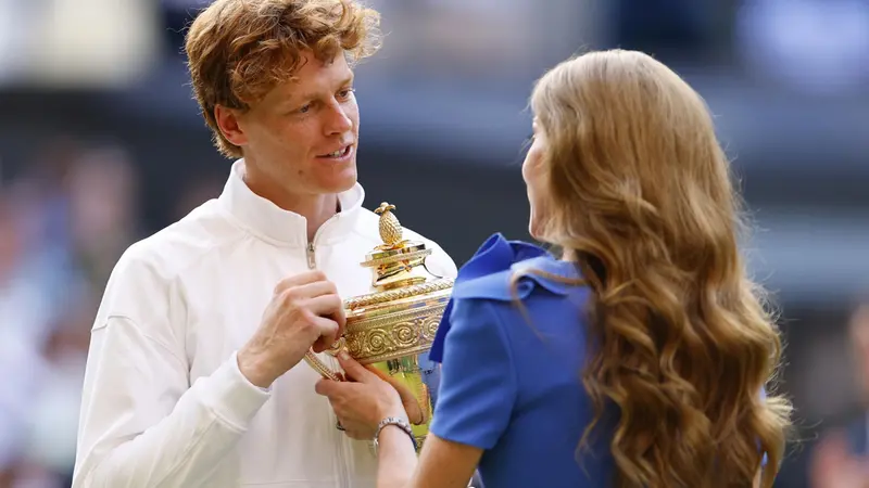 La principessa Catherine consegna il premio a Sinner - Foto Ansa © www.giornaledibrescia.it