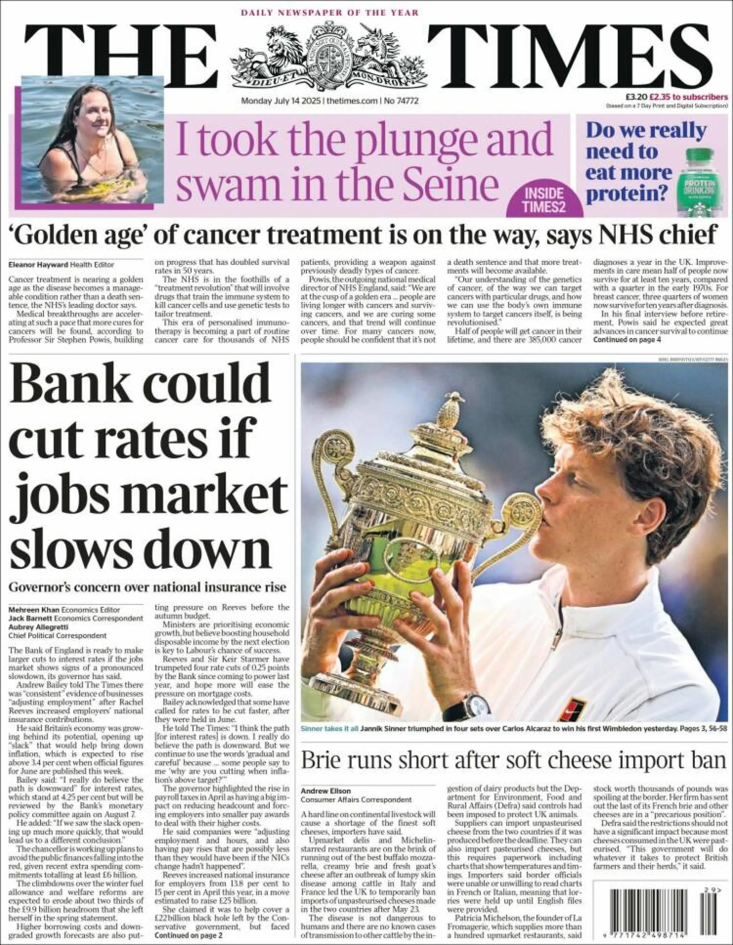 Wimbledon 2025, Sinner-Alcaraz: la stampa estera e nazionale
