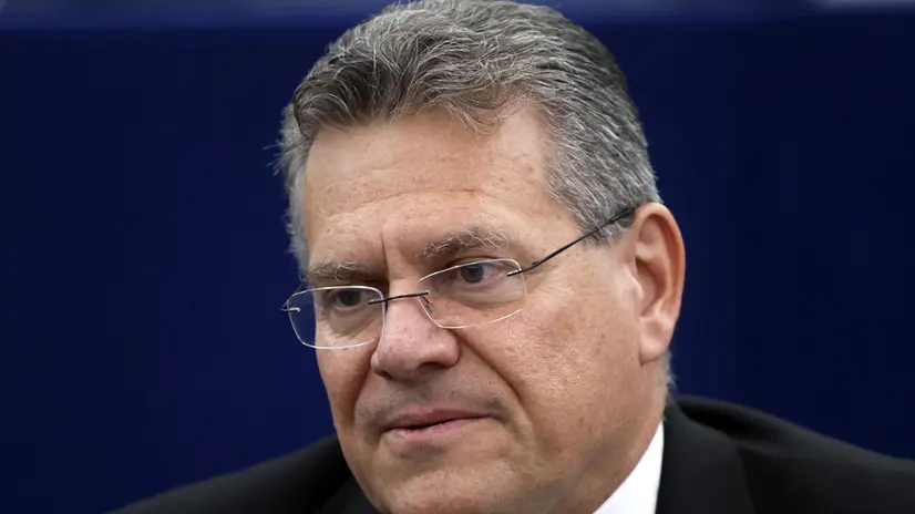 epa12225988 European Commissioner for Trade and Economic Security and for Interinstitutional Relations and Transparency Maros Sefcovic attends the conclusions of the European Council meeting of 26 June 2025, during a session of the European Parliament in Strasbourg, France, 09 July 2025. EPA/GUILLAUME HORCAJUELO