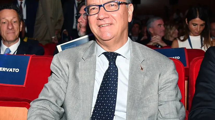 Il ministro dell’Istruzione e del Merito Giuseppe Valditara durante l’Assemblea ANIA 2025 presso l’Auditorium Parco della Musica Roma, 02 luglio 2025 ANSA/FABIO CIMAGLIA (NPK)
