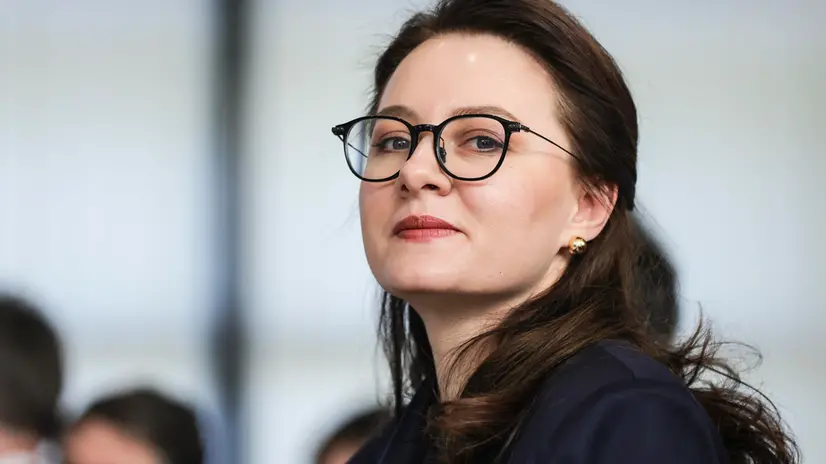 epa11946569 Vice Prime Minister and Minister of Economy of Ukraine Yulia Svyrydenko attends the presentation of the 'Ukraine Fund' about French investments in Ukraine at the Ministry of Economy in Paris, France, 07 March 2025. EPA/TERESA SUAREZ