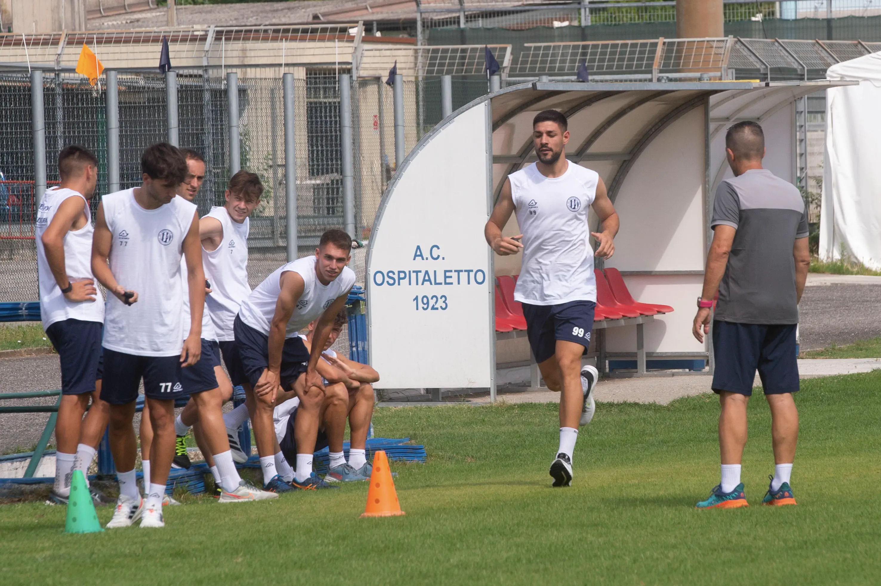SPORT CALCIO OSPITALETTO SERIE C PRIMO RADUNU E ALLENAMENTO OSPITALETTO NELLA FOTO MOMENTI DELL’ALLENAMENTO 14-07-2025 PIERPAOLO PAPETTI AGENZIA NEWREPORTER