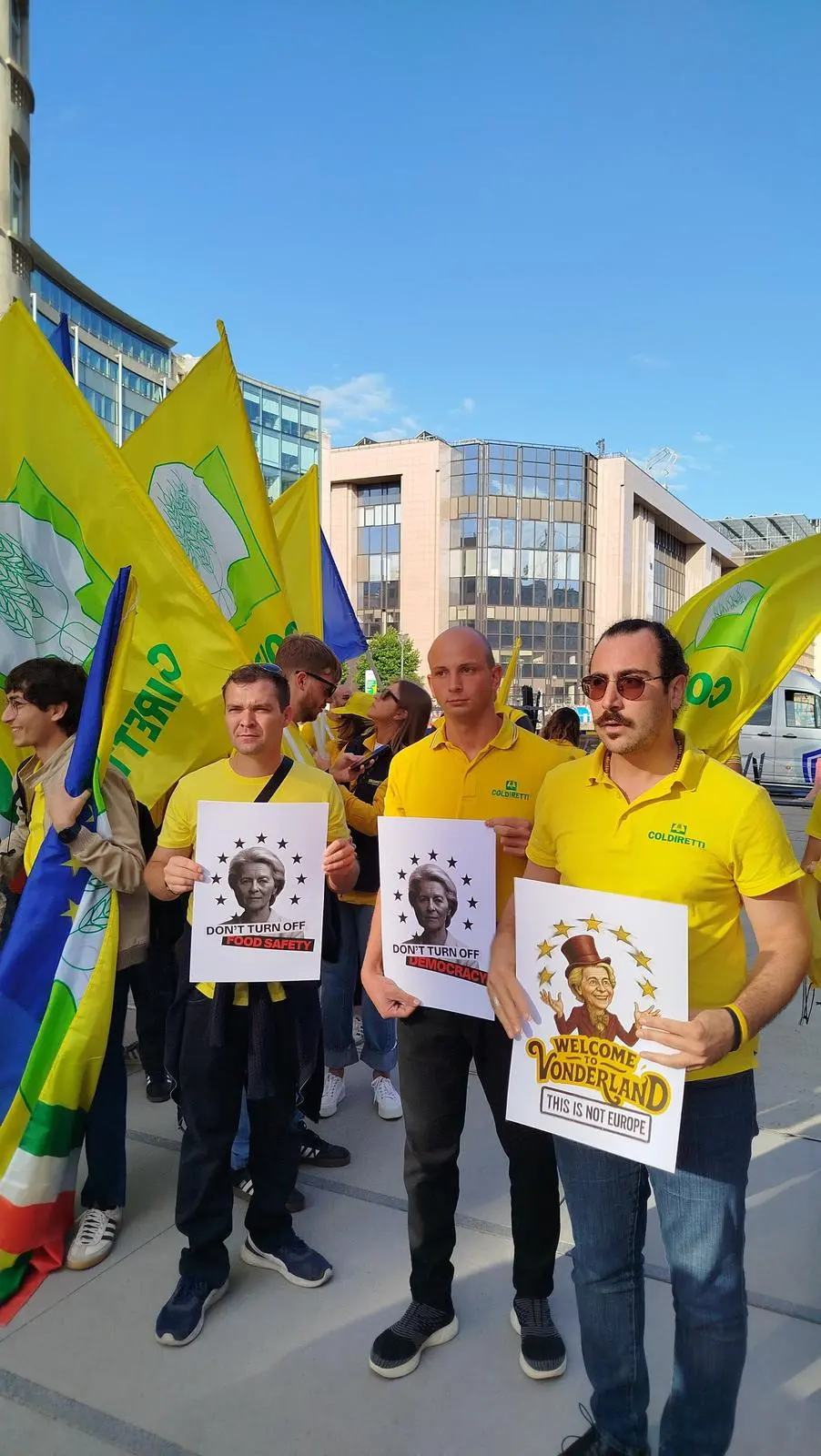 Coldiretti, il presidio a Bruxelles