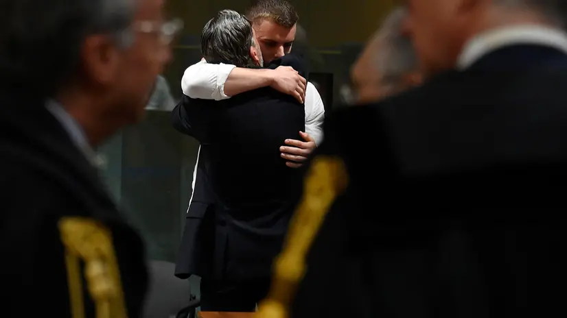 Gabriele Natale Hjorth during the appeal process for the murder of Carabiniere Mario Cerciello Rega in 2019, Rome, Italy, 3 July 2024. ANSA/RICCARDO ANTIMIANI