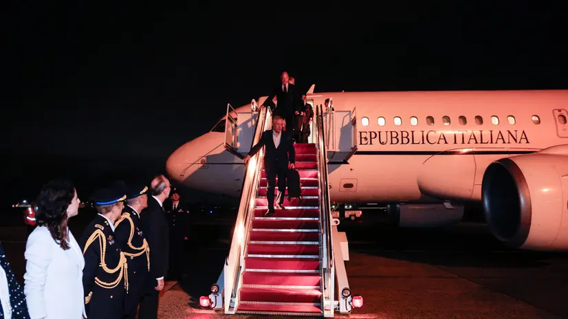 Italy's Minister for Foreign Affairs Antonio Tajani landed at Joint Base Andrews on the occasion his official visit Washington, DC, USA, 14 July 2025. ANSA/GIUSEPPE LAMI