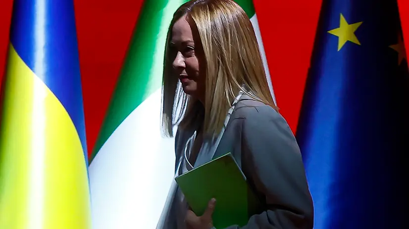 Italian Prime Minister Giorgia Meloni during the meeting Ukraine Recovery Conference URC 2025, in Rome, Italy, 10 July 2025. ANSA/ANGELO CARCONI