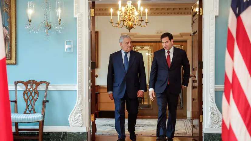 Italy's Minister for Foreign Affairs Antonio Tajani meets U.S. Secretary of State Marco Rubio at U.S. Department of State in Washington, DC, USA, 15 July 2025. ANSA/GIUSEPPE LAMI