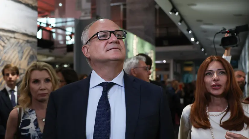 Roberto Gualtieri, Sindaco di Roma,durante la mostra Inaugurata a Roma ‘Acea Heritage’. Roma, 10 luglio 2025. ANSA/Emanuele Valeri (NPK)