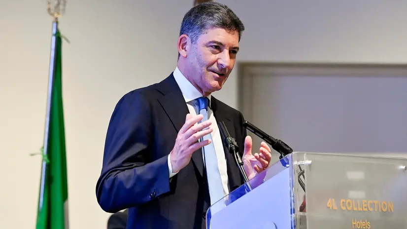 Il Capo della Polizia, Vittorio Pisani, durante il 10mo Congresso Nazionale del SAP, Roma, 13 maggio 2025. ANSA/RICCARDO ANTIMIANI