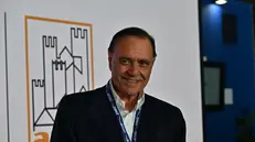 Il sindaco di Benevento Clemente Mastella allo stand Rai per la 40ma edizione dell'assemblea Anci.Genova, 25 0ttobre 2023. ANSA/LUCA ZENNARO o stand Rai al 40mo convegno dell'Anci. Genova, 25 0ttobre 2023. ANSA/LUCA ZENNARO