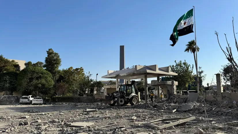 epa12241449 The damaged Syrian Ministry of Defense building, which houses the military's General Staff Headquarters, following an Israeli airstrike in Damascus, Syria, 16 July 2025. The Israel Defense Forces confirmed the strike on the building on 16 July following the deployment of Syrian troops in the predominantly Druze province of Suwayda (Sweida), after clashes between Druze fighters and Bedouin tribes resulted in the death of dozens of people. The Syrian Defense Minister announced a ceasefire on July 15 in the city of As Suwayda, which Syrian troops entered in the morning, but the area is witnessing violent clashes between government forces and Druze militants. EPA/MOHAMMED AL RIFAI