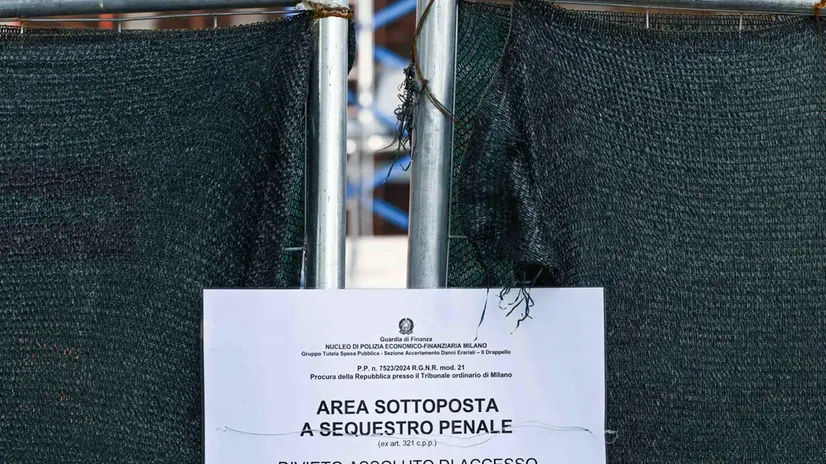 Cantieri Milano, cantiere sotto sequestro, Milano, 17 Luglio 2025, Ansa/Andrea Fasani