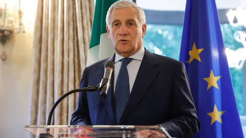 Italy's Minister for Foreign Affairs Antonio Tajani meets Italian entrepreneurs at Villa Firenze, Italian Ambassador's Residence, in Washington, DC, USA, 15 July 2025. ANSA/GIUSEPPE LAMI