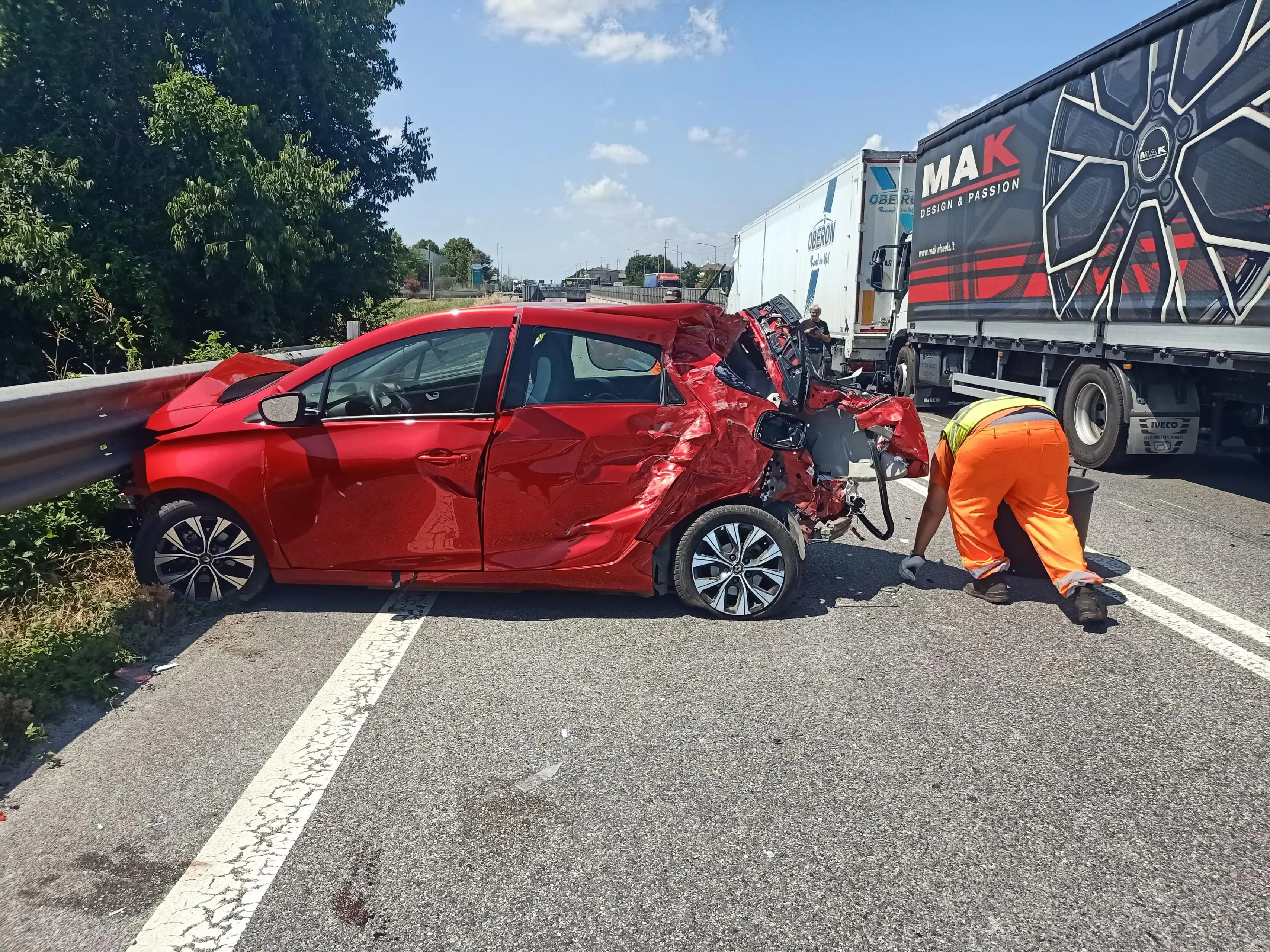L'incidente a Montichiari