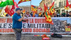 Carico di missili a Montichiari, manifestazione dei lavoratori Usb a Brescia