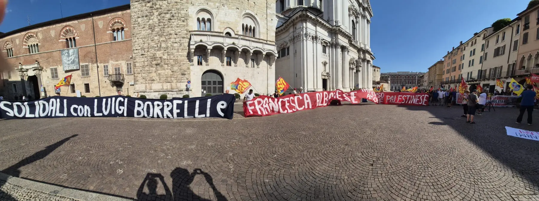 Carico di missili a Montichiari, manifestazione dei lavoratori Usb a Brescia